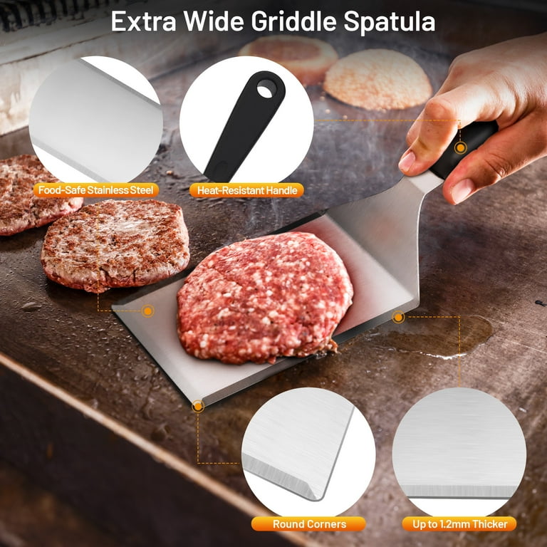 8pc Stainless Steel Griddle Tool Set - Blackstone Accessories Kit