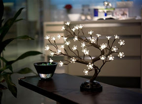 16" 36 LED Cherry Blossom Bonsai Tree - USB or Battery Powered with Timer