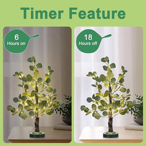 30" Lighted Eucalyptus with Timer - USB and Battery Operated