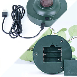 30" Lighted Eucalyptus with Timer - USB and Battery Operated