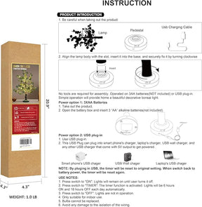 30" Lighted Eucalyptus with Timer - USB and Battery Operated