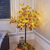4FT Lighted Oak Tree - 48 LED Warm White Low Voltage Lights