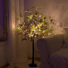 4FT Lighted Oak Tree - 48 LED Warm White Low Voltage Lights