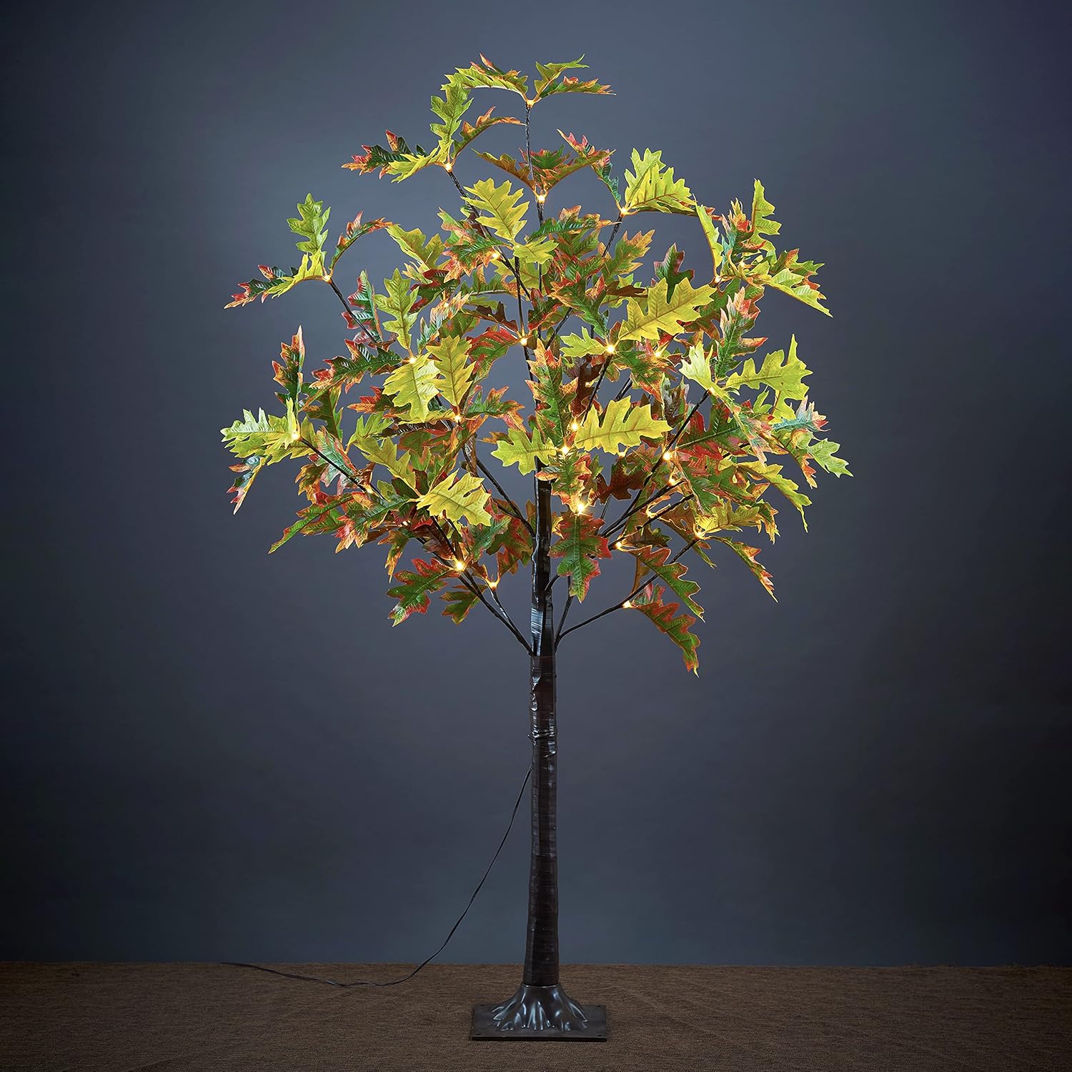 4FT Lighted Oak Tree - 48 LED Warm White Low Voltage Lights