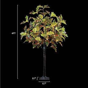 4FT Lighted Oak Tree - 48 LED Warm White Low Voltage Lights