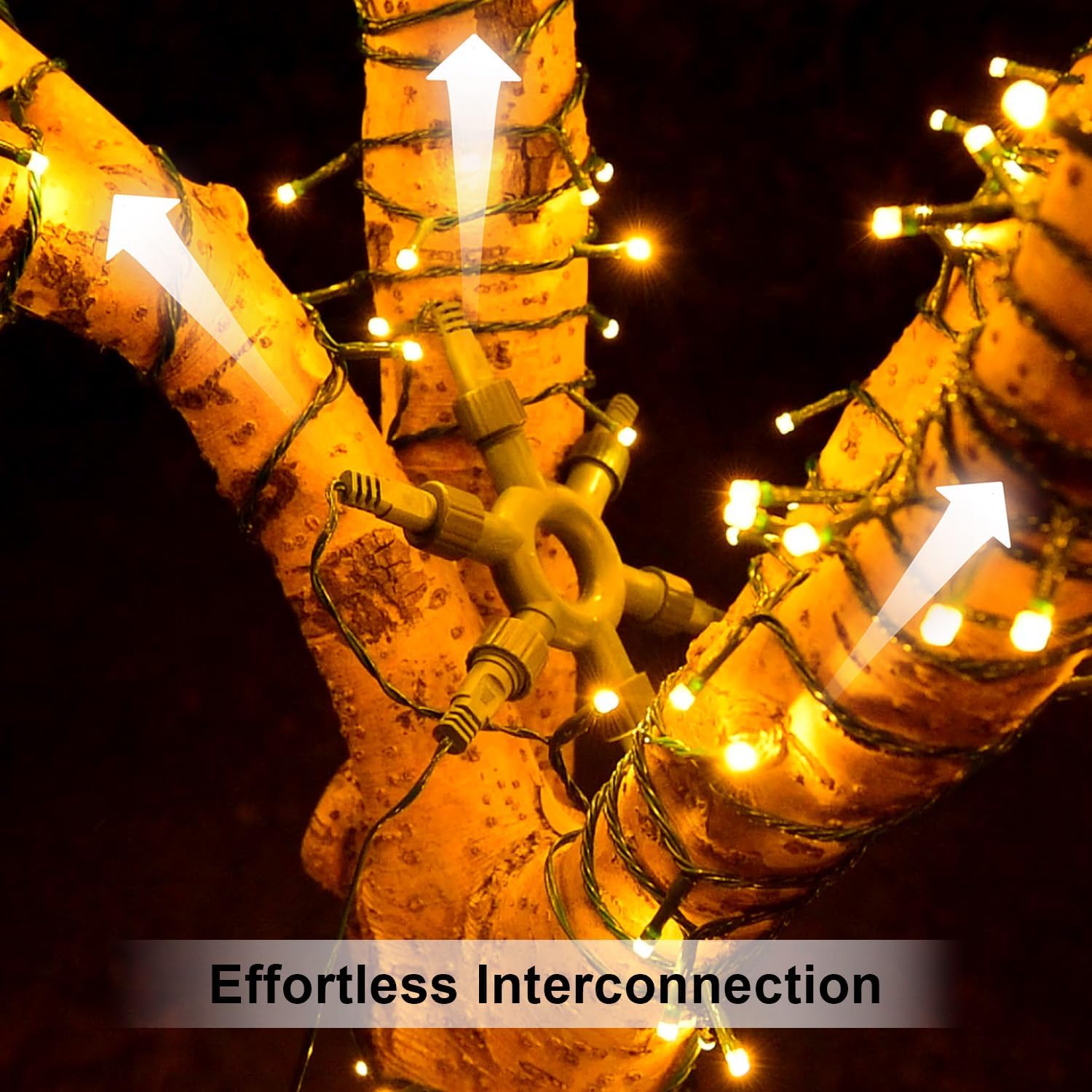750 LED 245FT Star String Lights - Warm White - 8 Modes