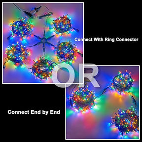 750 LED 245FT Star String Lights - Warm White/Multicolor - 9 Modes - Green Wire