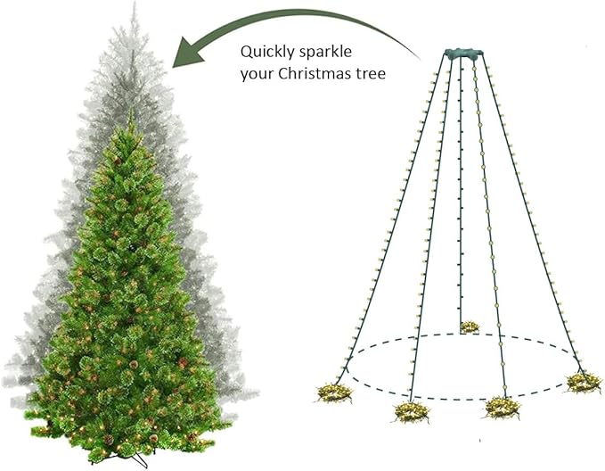 750 LED Star String Lights - 245FT Warm White - 8 Modes & Clear Wire