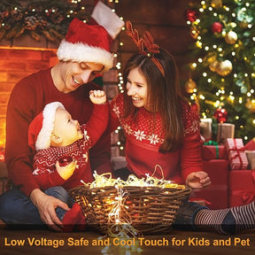 750 LED Star String Lights - 245FT Warm White - 8 Modes & Clear Wire