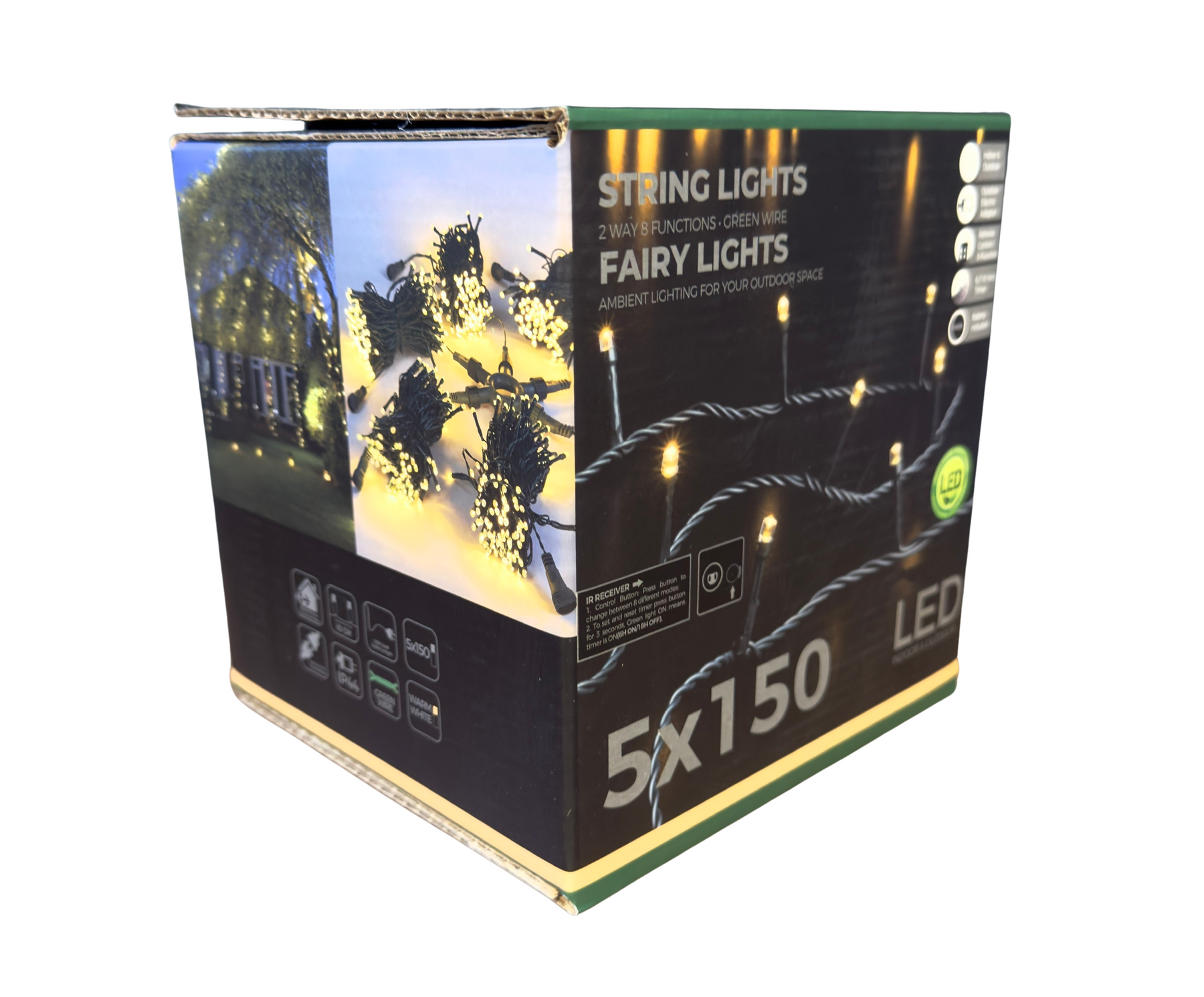 750 LED Star String Lights - 245FT Warm White - 8 Modes & Clear Wire