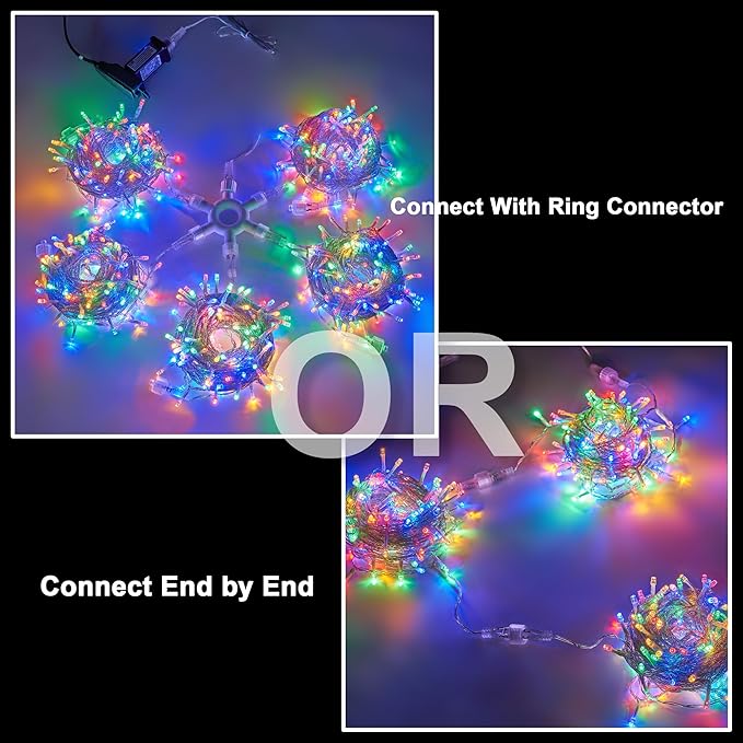 750 LED Star String Lights - 245FT Warm White/Multicolor with 9 Modes