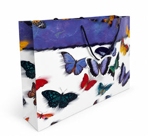 Butterfly Luxe High Gloss Durable Gift Bag - 4" x 13" x 18"