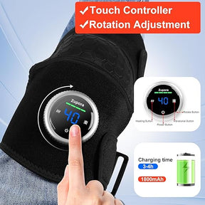 Cordless Knee & Shoulder Massager with Heat - 3 Vibration Modes & 5 Temperature Settings