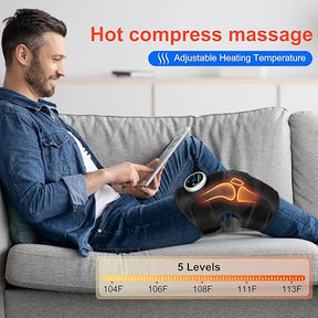 Cordless Knee & Shoulder Massager with Heat - 3 Vibration Modes & 5 Temperature Settings