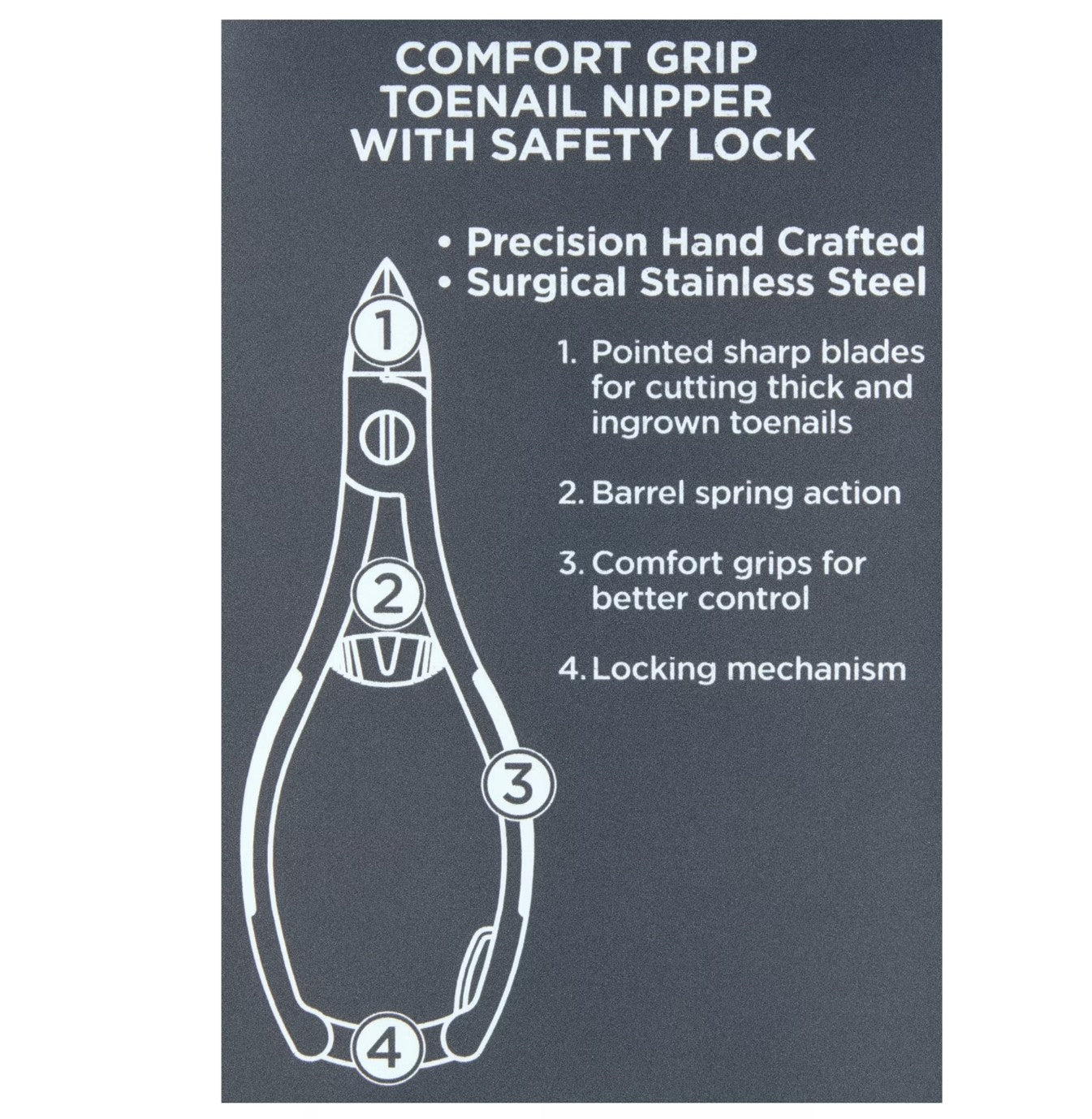 Equate Men's Comfort Grip Toenail Nipper with Safety Lock