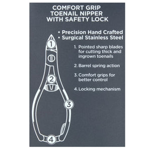 Equate Men's Comfort Grip Toenail Nipper with Safety Lock