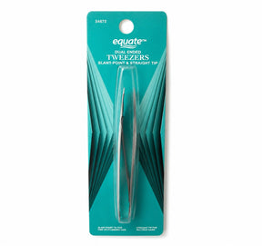 Equate Stainless Steel Dual-Ended Slant & Straight Tip Tweezers