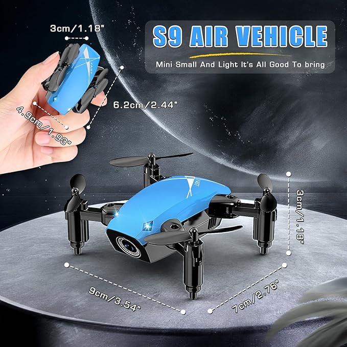 Foldable Camera Drone with Voice & Gesture Control - 2 Batteries Included