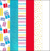 K-Kraft Birthday Metallic Tissue Paper - 102 Sheets, 20x20 Inch