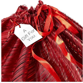 K-Kraft Extra Large Gift Bag, Festive Metallic Red Stripes, 36 x 44 Inches