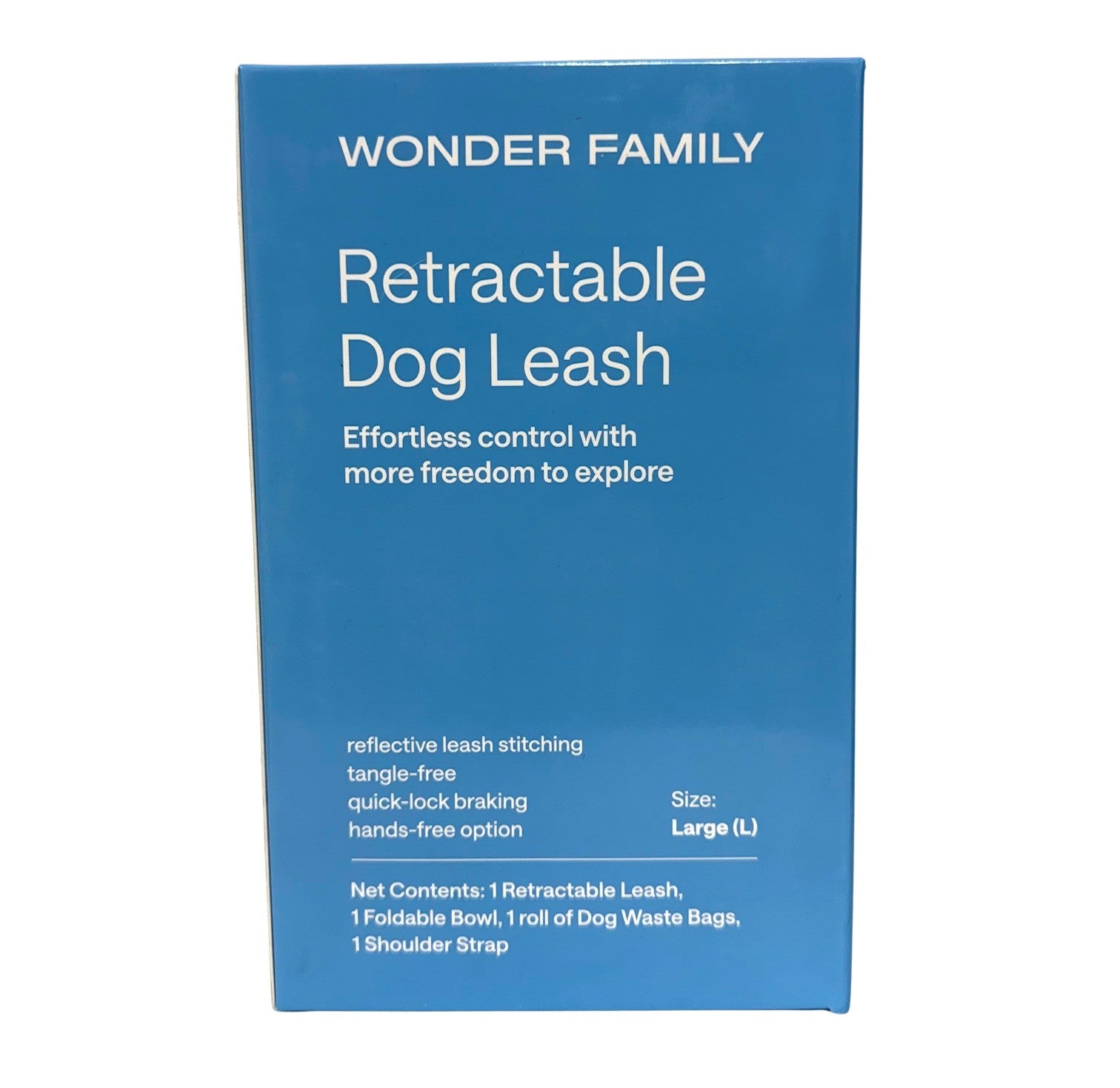 Large Retractable Dog Leash Set with Foldable Water Bowl, Poop Bags, and Reflective Strap