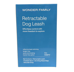Large Retractable Dog Leash Set with Foldable Water Bowl, Poop Bags, and Reflective Strap