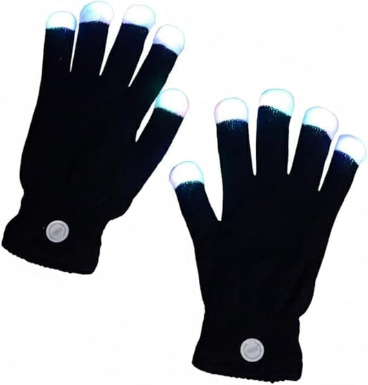 LED Glowing Finger Light Gloves - 7 Modes for Adults & Teens