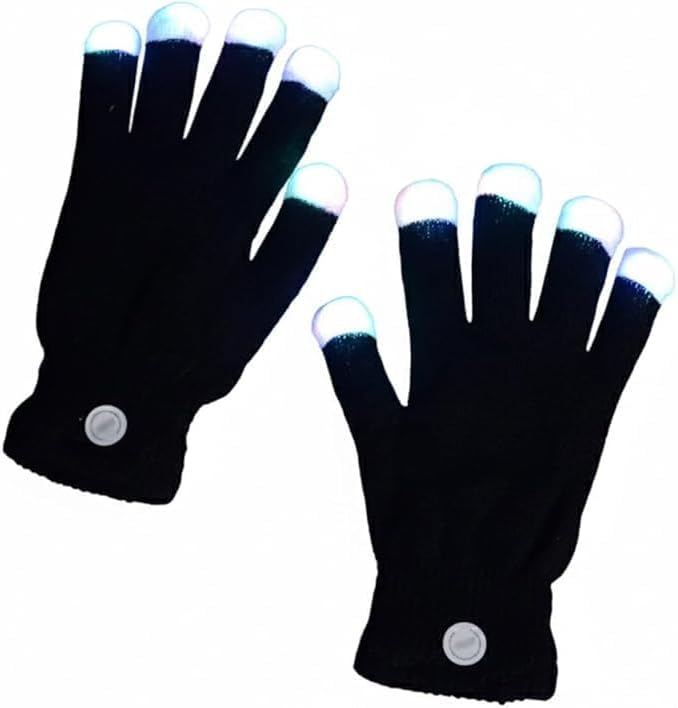 LED Glowing Finger Light Gloves - 7 Modes for Adults & Teens