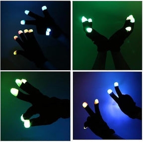 LED Glowing Finger Light Gloves - 7 Modes for Adults & Teens