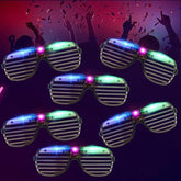 LED Light Up Glow in the Dark Party Glasses - 3 Modes - Neon Party Favors