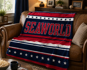 SeaWorld Ultra Soft Plush Fleece Raschel Throw Blanket - 50" x 60"