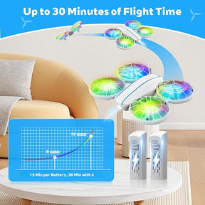 Small RC Quadcopter Drone with Lights, 3D Flip & Altitude Hold