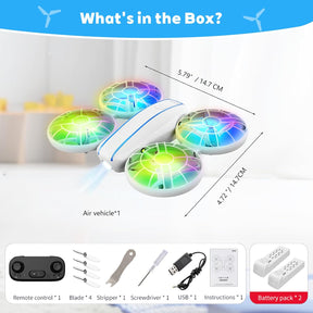 Small RC Quadcopter Drone with Lights, 3D Flip & Altitude Hold