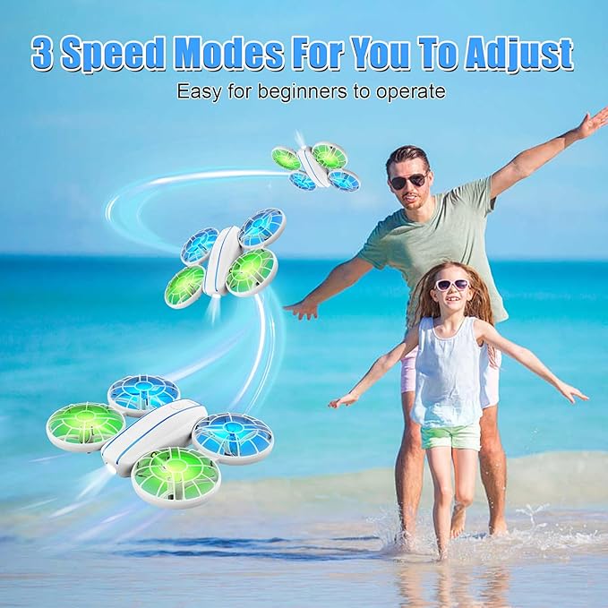 Small RC Quadcopter Drone with Lights, 3D Flip & Altitude Hold