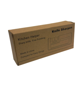 3-Stage Kitchen Knife Sharpener System - Coarse, Medium, and Fine Slots