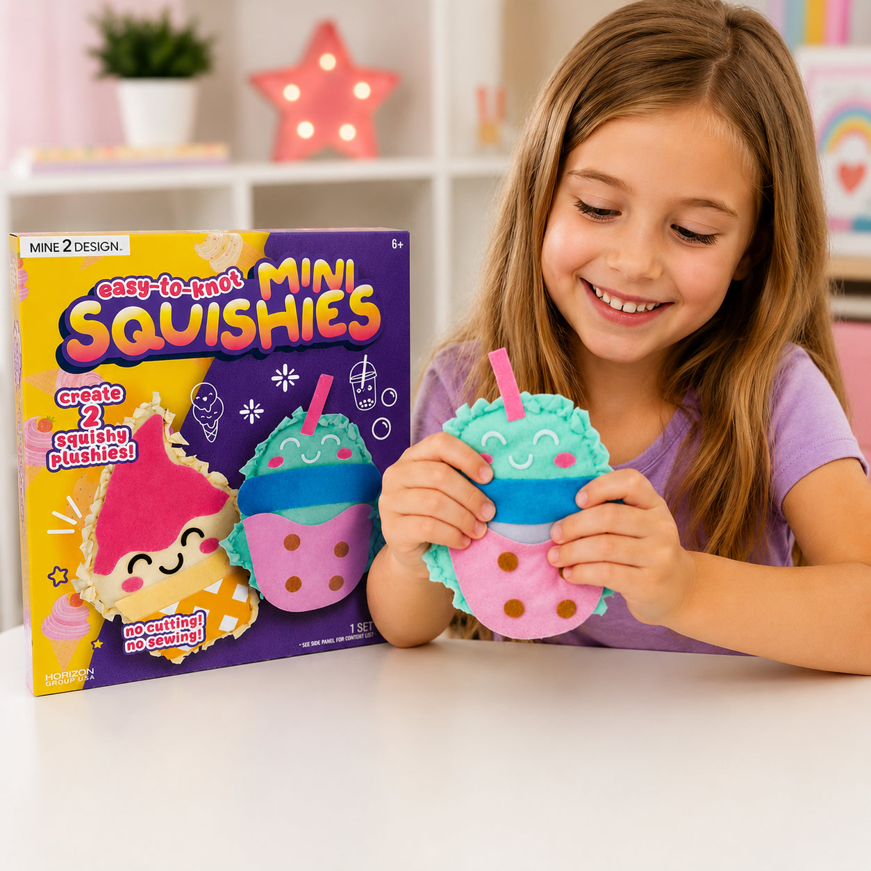 DIY Squishy Plushies No-Sew Craft Kit - Makes 2