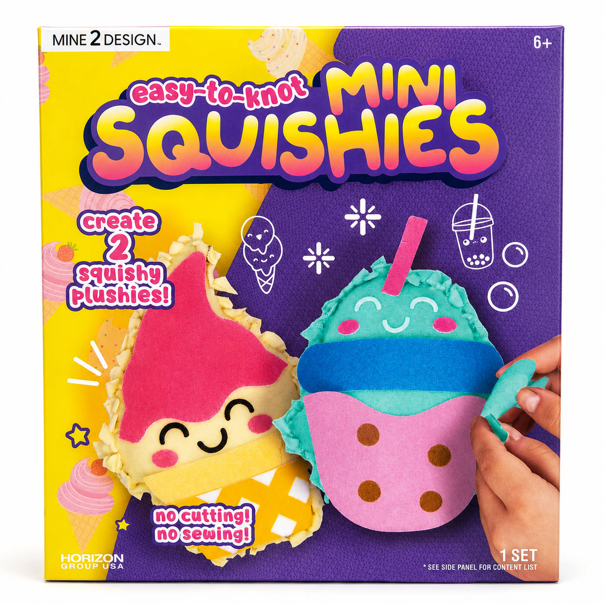 DIY Squishy Plushies No-Sew Craft Kit - Makes 2