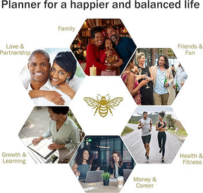 Settini Undated Hardcover Life Planner - Weekly & Monthly Organizer