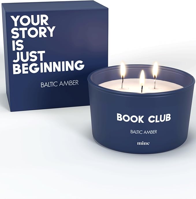Baltic Amber 3-Wick Scented Candle - 8 oz Book Club Candle