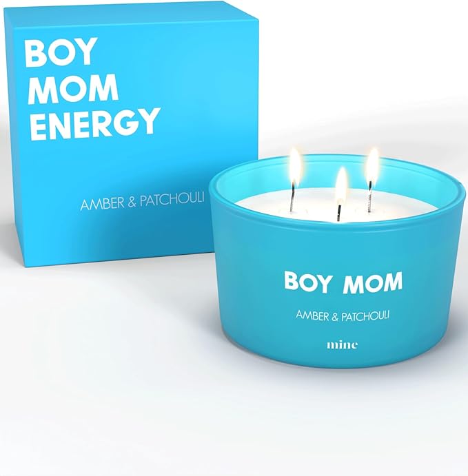Boy Mom Amber & Patchouli 3-Wick Scented Candle, 8 oz