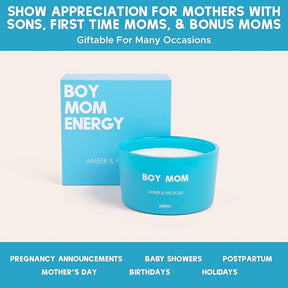 Boy Mom Amber & Patchouli 3-Wick Scented Candle, 8 oz