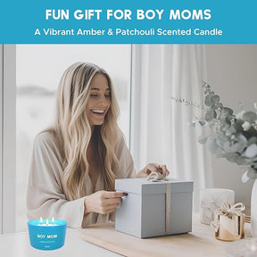 Boy Mom Amber & Patchouli 3-Wick Scented Candle, 8 oz