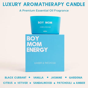 Boy Mom Amber & Patchouli 3-Wick Scented Candle, 8 oz