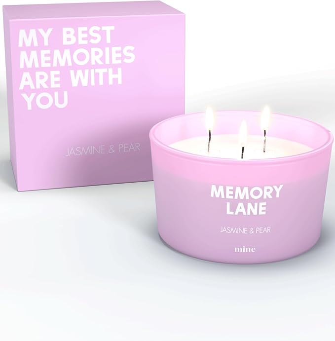 8 oz Memory Lane Jasmine and Pear 3-Wick Candle