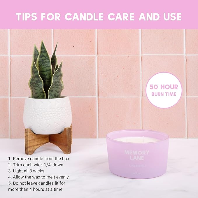 8 oz Memory Lane Jasmine and Pear 3-Wick Candle