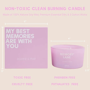 8 oz Memory Lane Jasmine and Pear 3-Wick Candle