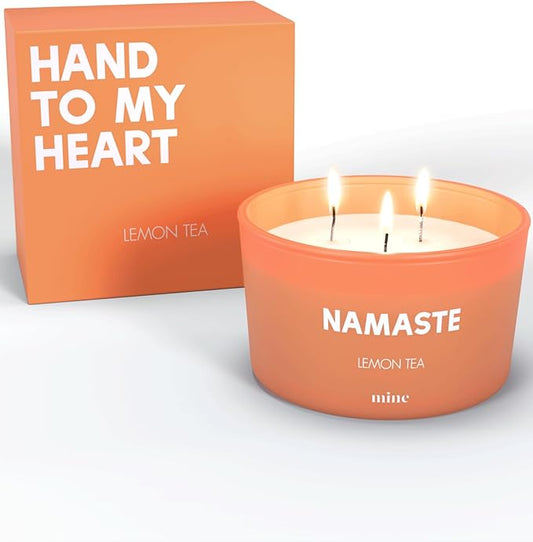 Namaste Lemon Tea Scented 3-Wick Candle, 8oz
