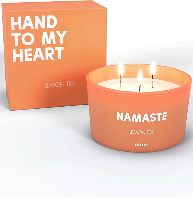 Namaste Lemon Tea Scented 3-Wick Candle, 8oz