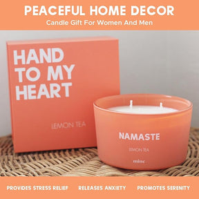 Namaste Lemon Tea Scented 3-Wick Candle, 8oz