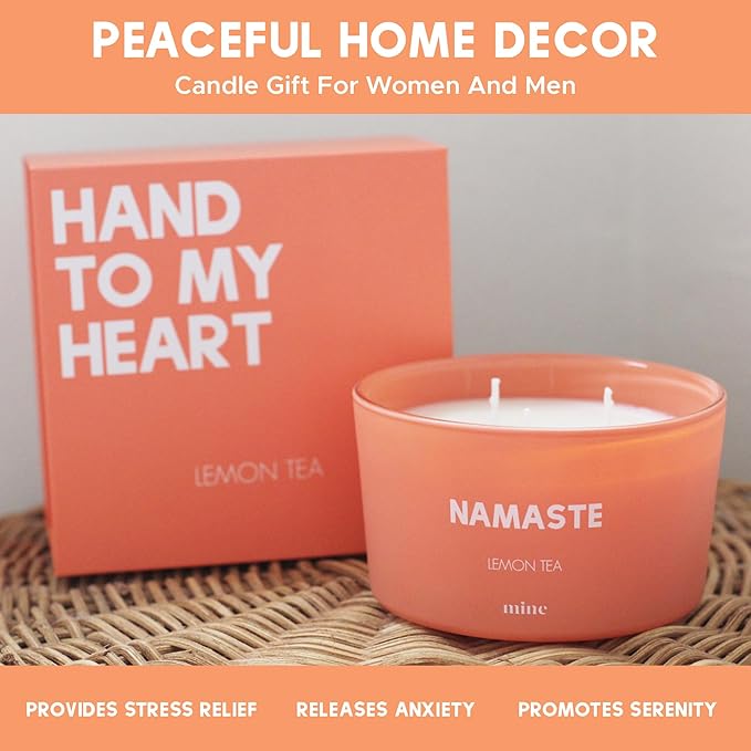 Namaste Lemon Tea Scented 3-Wick Candle, 8oz